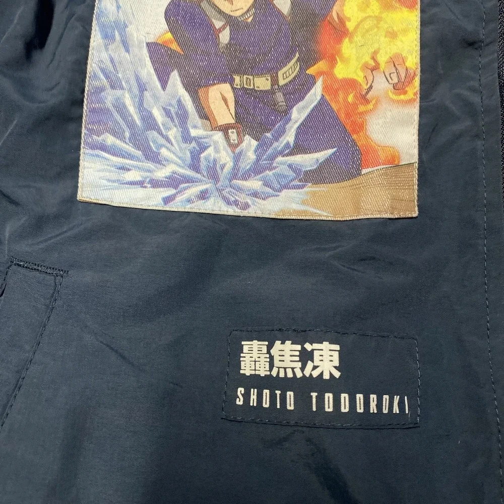 Primitive x My Hero Academia Jacket Mens Medium Hooded Zip Bomber Shoto Todoroki